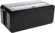 Cable Tidy Box Wire Storage Box Socket Plug Board Finishing Box Power Junction Box Desktop Cable Organizer 2 Colors Practical Design (Color : Black, Size : 10.5X12.3X25.2CM)