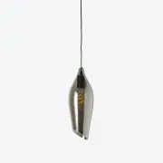 LV LUCE Tulip Angled Cut Glass Pendant Smoke Glass