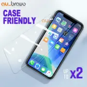 2For iPhone 16 15 14 Plus 13 12 11 Pro XS Max XR Tempered Glass Screen Protector