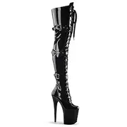 Women's Boots Gladiator Sandals Roman Sandals Heel Boots Indoor Club Thigh High Boots Zipper Platform Round Toe Elegant Casual Minimalism Patent Leather Buckle