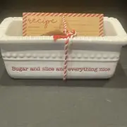 MUD PIE SUGAR AND SLICE AND EVERYTHING NICE WHITE MINI LOAF PAN NEW