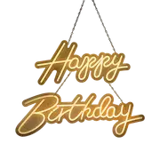 Happy Birthday Neon Sign Hanging Glowing Party Decoration