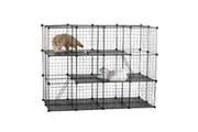 Cat Cage DIY Enclosure Pet Crate Rabbit Hutch Pet Scene Kitty Kennel Bunny Ferret Home Playpen Detachable Metal Wire