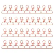 1"Swivel Clasps Clips, 60Pcs Lobster Clasp Snap Hooks with D Ring, Rose Gold
