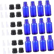 Beavorty Portable 20ml Essential Oil Glass Bottles Dropper Caps 15pcs Set for Diy Perfume