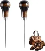 2 Pieces Gourd Shape Awl Tool Alloy,Handwork Sewing Awl,Leather Sewing Bradawl Tool,Professional Awl Tool Punch Sharp,Awl Tool for Leather Craft,Sewing Crafting,DIY Handmade Maker Tool