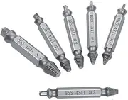 6PCS Damaged Screw Extractor Set Easy Out Broken Drill Bit Remover Kit Speed Out, High-Speed Steel