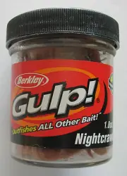 BERKLEY Gulp! Extruded Nightcrawler - 1.8 Ounce Jar - 6" - Natural