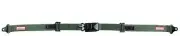TWO POINT SINGLE SEAT BELT LATCH & LINK BUCKLE BLACK HARDWARE MILITARY GREEN