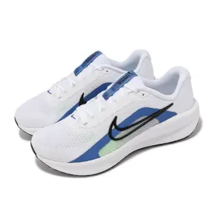 【NIKE 耐吉】慢跑鞋 Downshifter 13 Wide 男鞋 寬楦 白 藍 緩震 運動鞋(FJ1284-103)