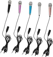 Yardwe 5pcs Mini Portable Microphone for Phones Mobile Microphones for Singing and Recording Compatible Song Software and Devices Use