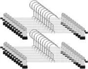 Pant Hangers, Skirt Hangers with Clips Metal Trouser Clip Hangers