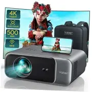 [Auto Focus] Pro V9 4K Projector with WiFi 6 and Bluetooth 5.2, Standard Grey
