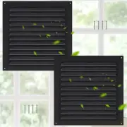2 Pcs Attic Vents Gable Vents Aluminum Wall Vent Black Metal Shed Vent with
