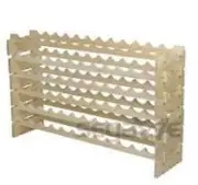ZENY 72 Bottles Holder Wine Rack Stackable Storage - Pinewood