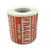 500PCS Fragile Warning Labels Stickers Decoration Red Paper Scrapbooking Sealing Sticky Sticker Stationery Supplies