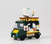 Building Blocks Set-Drink Truck Series Mini Bricks DIY Model Kids Toys- Coffee