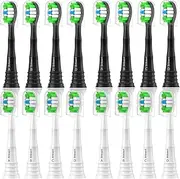 [Zekuavi] Replacement Heads Compatible with Phillips Sonicare Electric Toothbrush, 16 Pack Toothbrush Replacement Brush Head Fits for Philips Sonicare Protective Daily 4100 1100 5100 6100, 8White8Black