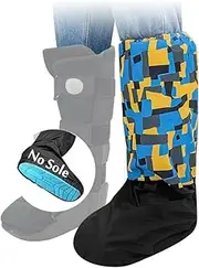 Mybow Walking Boot Cover Medical Fracture Cast Cover Orthopedic Walking Boot for Broken Ankle Tall Waterproof Foot Cover Outdoor Protector (Colorful)