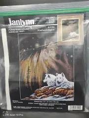 VTG 1998 Janlynn "Northern Lights" Cross Stitch Kit #13-244 Wolves Sky Spirit