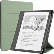 DMLuna Tri-Fold Stand Case for 10.2" Kindle Scribe 1st Generation - 2024/2022 Release, Premium PU Leather Water-Safe Cover with Auto Sleep Wake, Built-in Pen Holder, Magnetic Closure, Agave Green