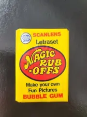 Scanlens Magic Rub Offs Unopened Wax Packet. [Superb condition]
