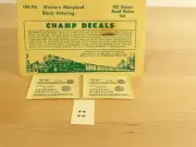 Champ Decals HO HN-96 Western Maryland Black Lettering