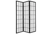 Shoji Room Divider Screen Black 3 Panel