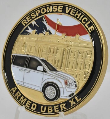 Secret Service Response Vehicle Armed Uber XL Numbered Challenge Coin