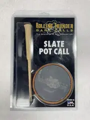 New Rolling Thunder Slate Pot Call with Hickory Striker Turkey Call