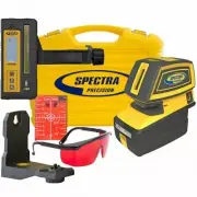 Spectra Laser LT52-2 Self Leveling 5 Point & Cross Line Laser Level w/ Receiver