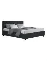 [Artiss] Vila Gas Lift Queen Bed Frame in Charcoal