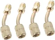 4pcs Mini Split Refrigeration Hose Adapter Air Conditioner Hose Connector Strong Copper Fitting for System