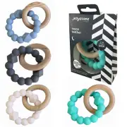 Jellystone Moon Teether - Safe Silicone & Wood Sensory Fun **FREE DELIVERY**