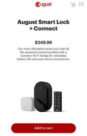 August Smart Lock + Connect + Keypad | Dark Gray | Brand New