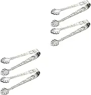BESPORTBLE 2sets Practical Kitchen Tong for Sugar Cube Ice Cube Stainless Steel Clamp for Breakfast Tea Time 2pcs*2