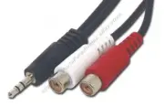 Lot50 6"1/8"Stereo Male~Dual RCA~Female Audio/PC/IPOD/MP3~AUX Adapter Cable/Cord