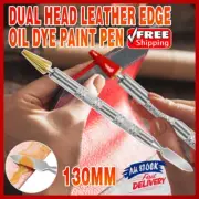 Dual Head Leather Edge Oil Dye Paint Pen Applicator Paint Roller DIY Leather AU