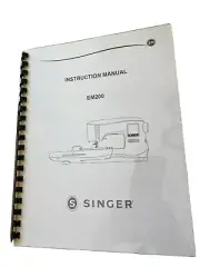 Reprint Manual Singer EM 200 Sewing Machine Comb Bound English Only