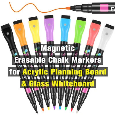 8PCS Blackboard Graffiti Water-Soluble Liquid Chalk Liquid Dry Erase Markers