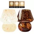 Mushroom Lamp Glass Table Lamp Bedside Lamps Night Light Vintage Home Decor