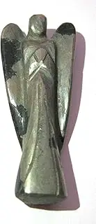 Golden Pyrite Guardian Angel Crystal Healing FENG Shui Gift Reiki Psychic Energy Meditation Health Wealth Luck Deflector Metaphysical Gemstone Spiritual Fear
