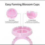 100 pcs Glue Rings for Eyelash Extension, Volume Lash Fan Blossom Glue Cups