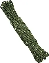 KINGLAKE Paracord Rope 8 mm, Nylon Rope Sage Green, 20 m Outdoor Rope, Waterproof Cord, Rope for Awning, Hammock Rope, Climbing Rope, Swing Rope, Pull Rope, Boat Rope
