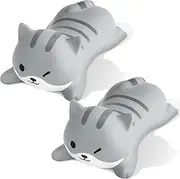 Kanayu 2 Pcs Cute Wrist Rest Mouse Pad Wrist Support Rest Kawaii Pet Pillow Shape Wrist Arm Rest Foam Wrist Non Slip Desk Accessories for Women Office Supplies Cushion Computer(Cat)