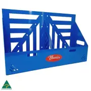 VONNIES 20L DUAL / DOUBLE JERRY CAN FUEL HOLDER MOUNT POWDER COATED BLUE