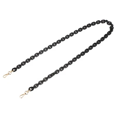 47" Acrylic Chain Purse Strap Replacement Luxury Handbag Strap Black