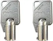 KeyPower Keys (2) GR100 Tubular Key for Greenwald Commercial Washer Door/Service Panel/Coin Washing Machine, Compatible with Maytag Whirlpoo HPC Speed Queen ESD Lock Money Box Lock Key