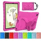 For Samsung Galaxy Tab A9 Plus / A9 Butterfly Stand Shockproof Case with Strap