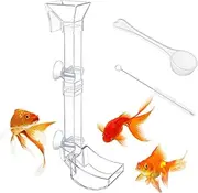 Shrimp Feeding Tube, Fish Tank Feeding Tube, Fish Feeder Tube, Clear Fish Tank Shrimp Feeder Tube Tray and Feeding Dish Set for Shrimp, Fish and Snails